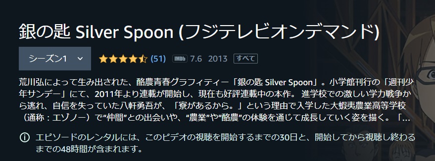 銀の匙 Silver Spoon（1期）